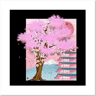 Japan Sakura Japanese Cherry Blossom Posters and Art